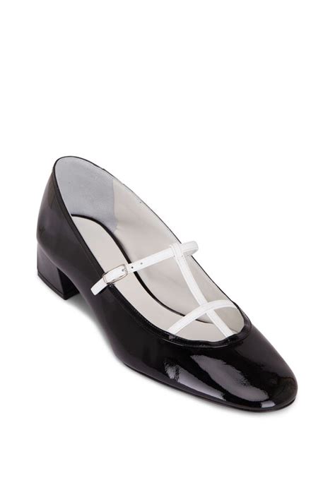 Black/White Patent leather pumps 